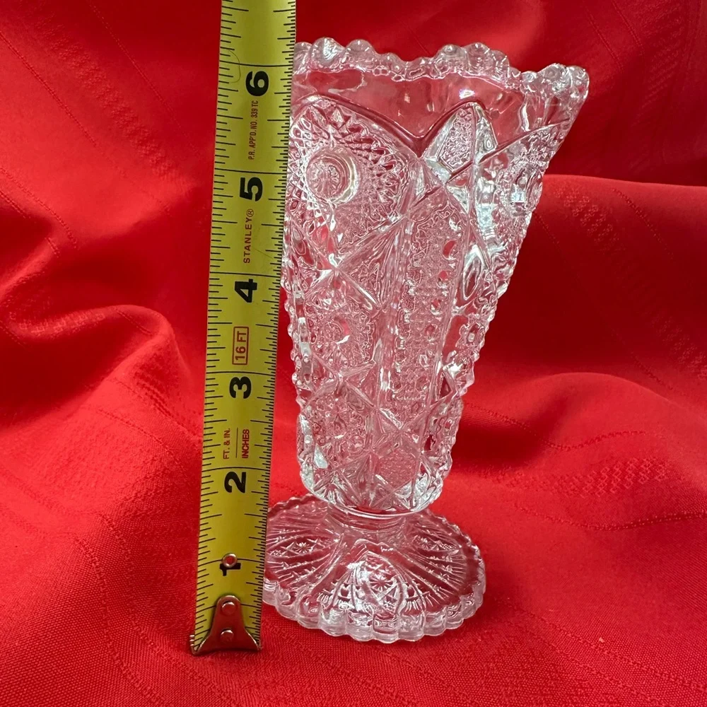 Vintage 1950’s Imperial Crystal Glass Vase. Daisy and Button design. - Picture 2 of 4